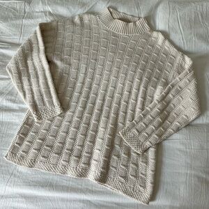 100% Cotton Medium Cream Sweater